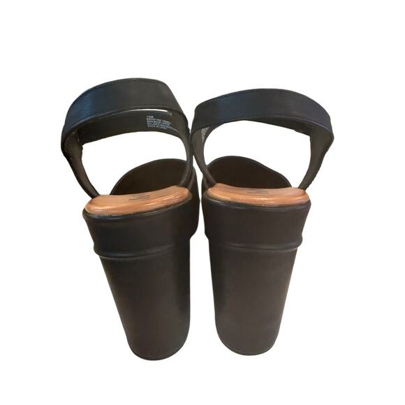 Korks by Kork-Ease Black Wedge Sandals Platform Slingback Comfort Shoes 10M - Picture 5 of 8